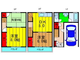 高柳７丁目貸家の物件間取画像